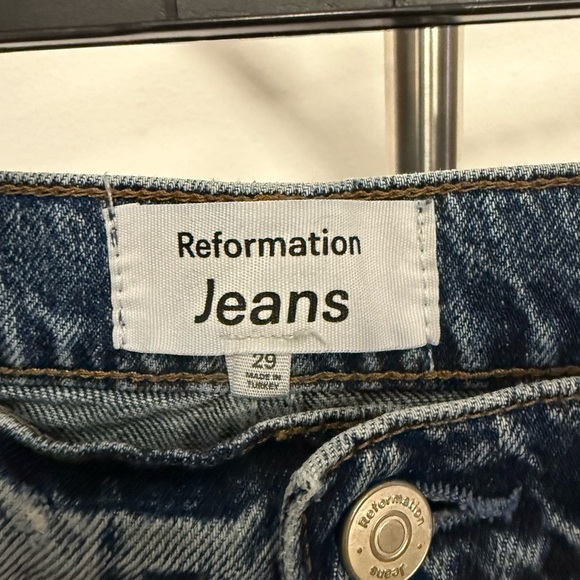 Reformation Jeans Women’s Size 29 High Rise Straight Leg Blue Denim Sustainable - Picture 3 of 4